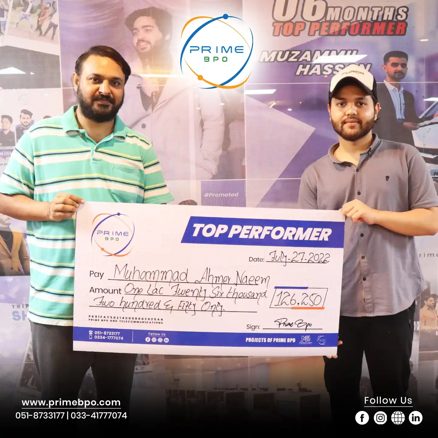 Prime bpo Top Performers